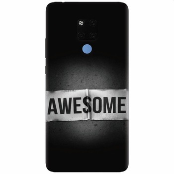 Husa silicon pentru Huawei Mate 20X, Awesome Label Dark Husa silicon pentru Huawei Mate 20X, Awesome Label Dark