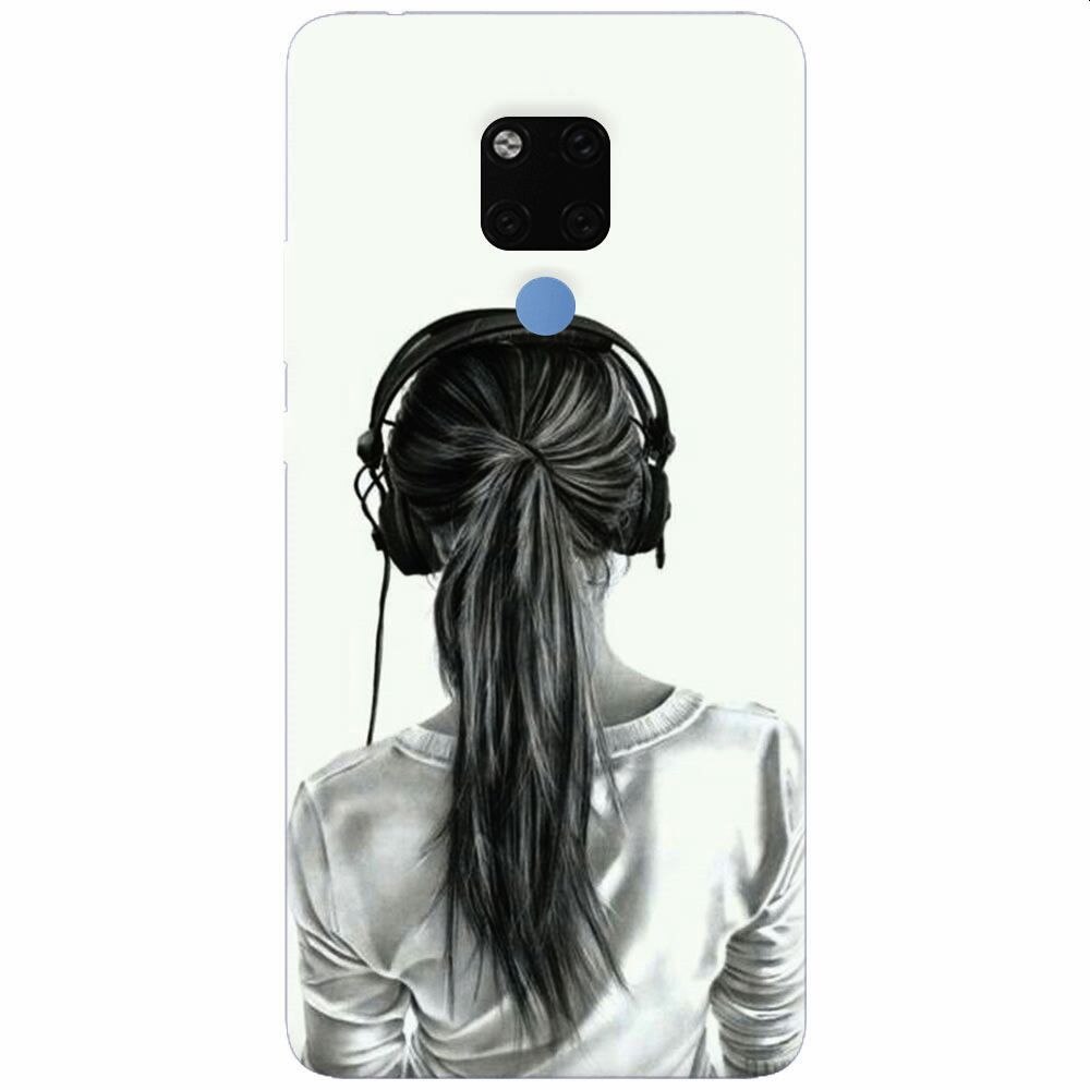 Husa silicon pentru Huawei Mate 20X, Girl With Headphone