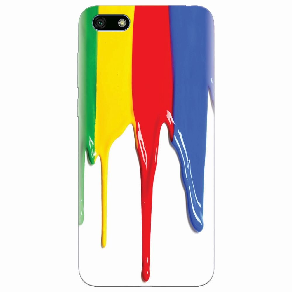 Husa silicon pentru Huawei Y5 2018, Dripping Colorful Paint