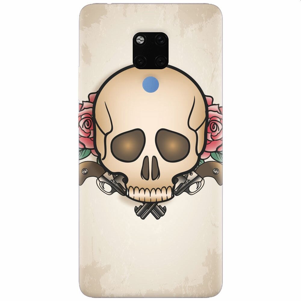 Husa silicon pentru Huawei Mate 20X, Skulls And Roses