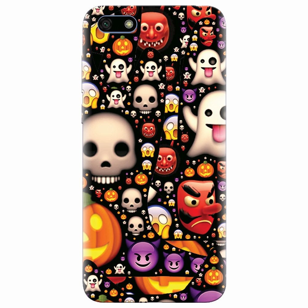 Husa silicon pentru Huawei Y5 2018, Emoji Mess