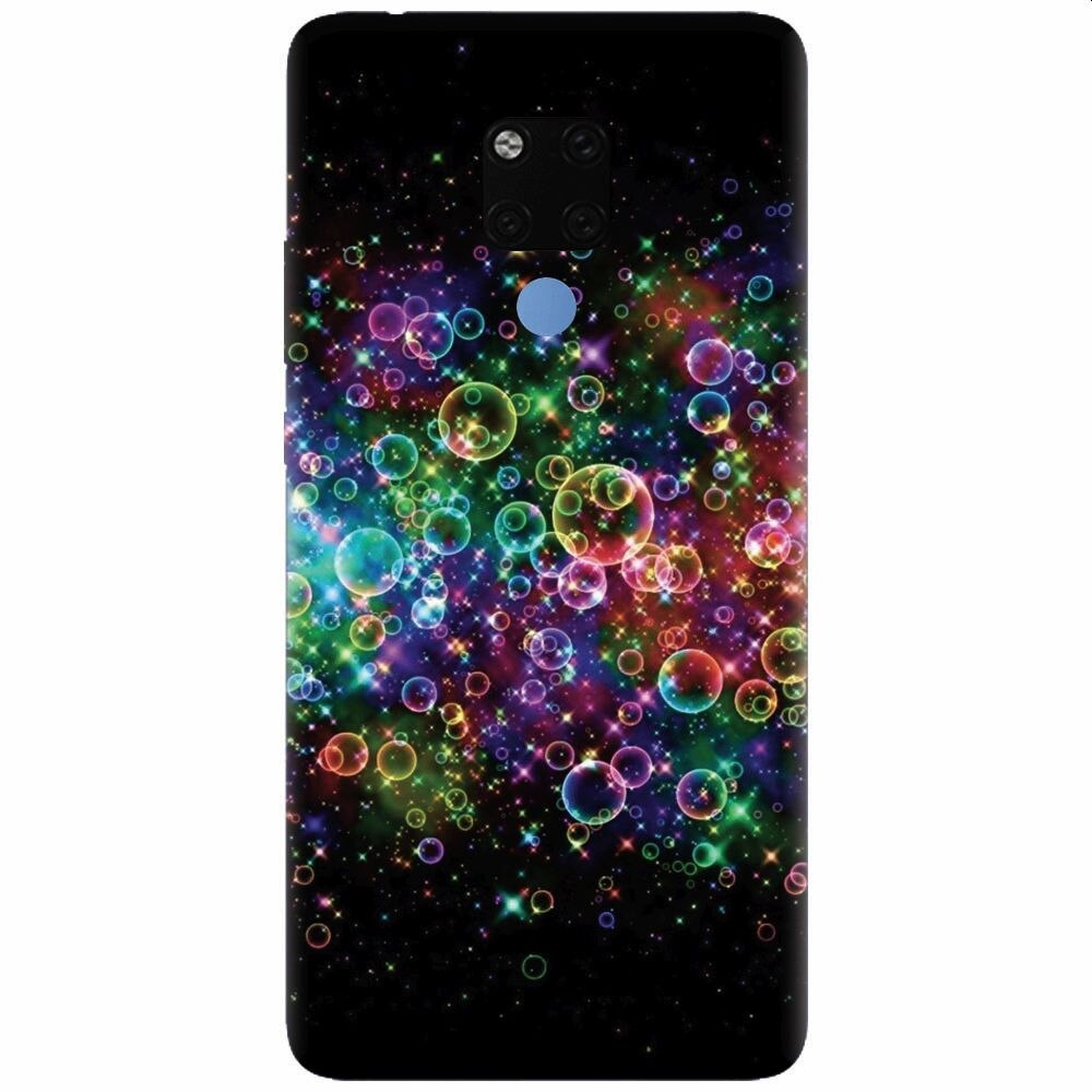 Husa silicon pentru Huawei Mate 20X, Rainbow Colored Soap Bubbles