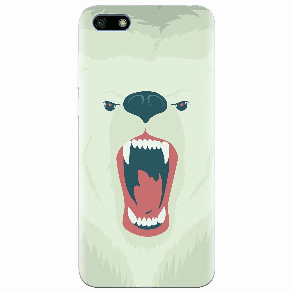 Husa silicon pentru Huawei Y5 2018, Fierce Polar Bear Winter