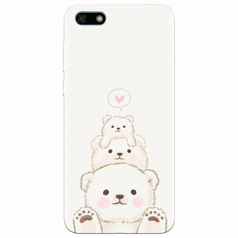 Husa silicon pentru Huawei Y5 2018, Family Bear