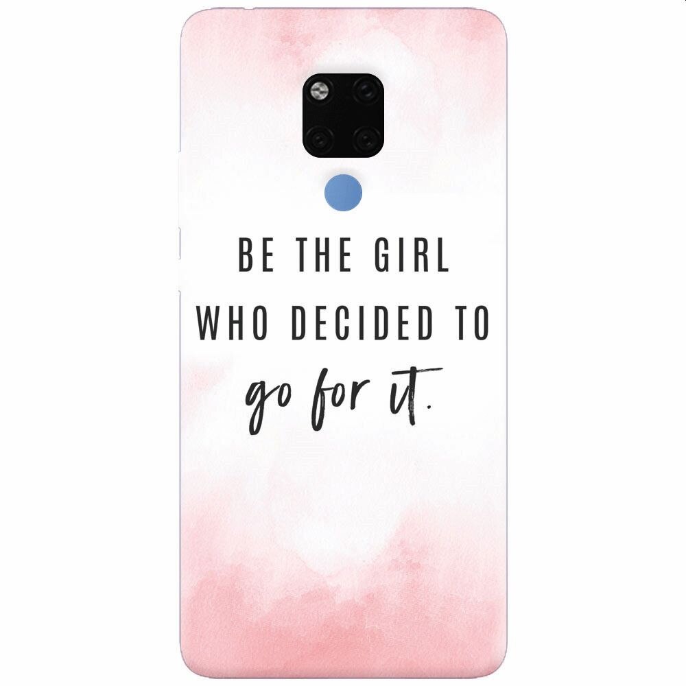 Husa silicon pentru Huawei Mate 20X, Quotes Pink