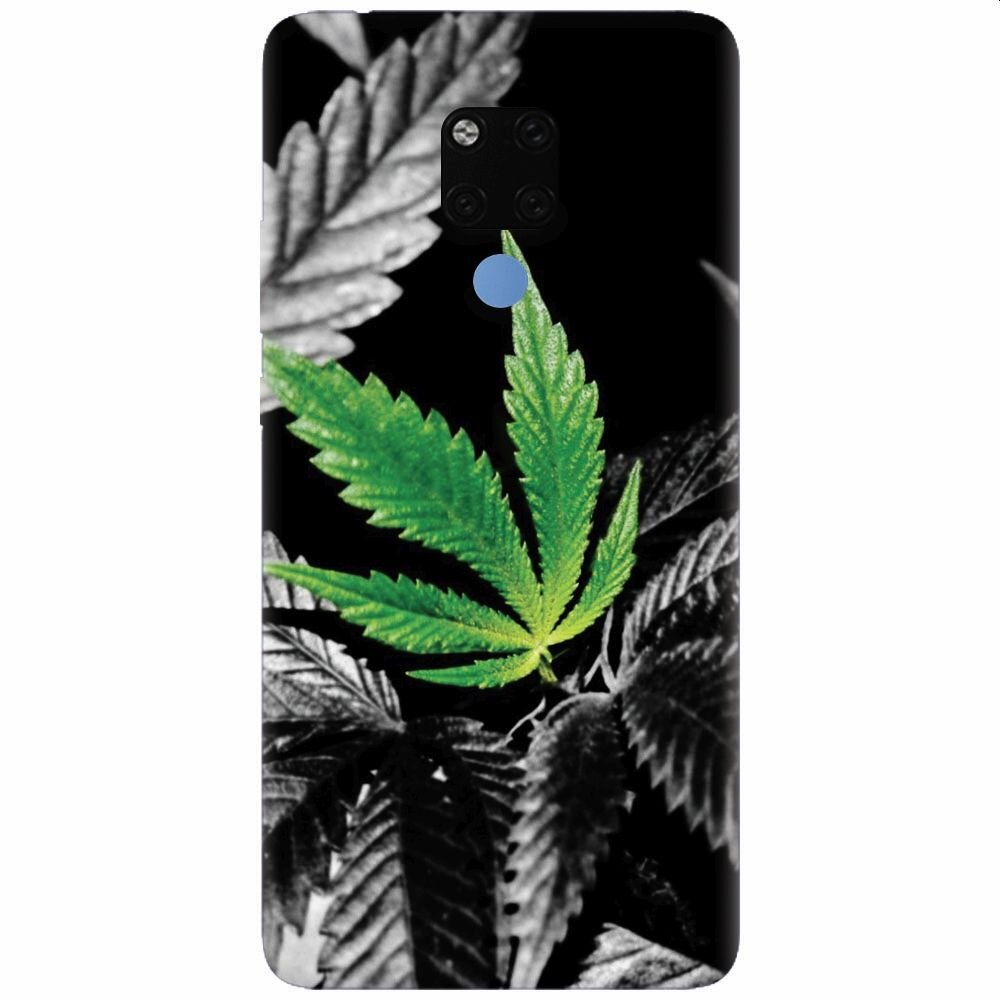 Husa silicon pentru Huawei Mate 20X, Trippy Pot Leaf Green