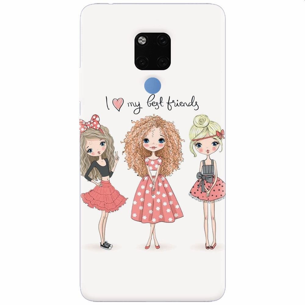 Husa silicon pentru Huawei Mate 20X, I Love My Best Friends