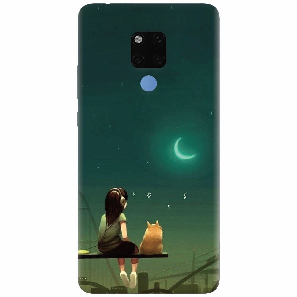 Husa silicon pentru Huawei Mate 20X, Cat And Girl