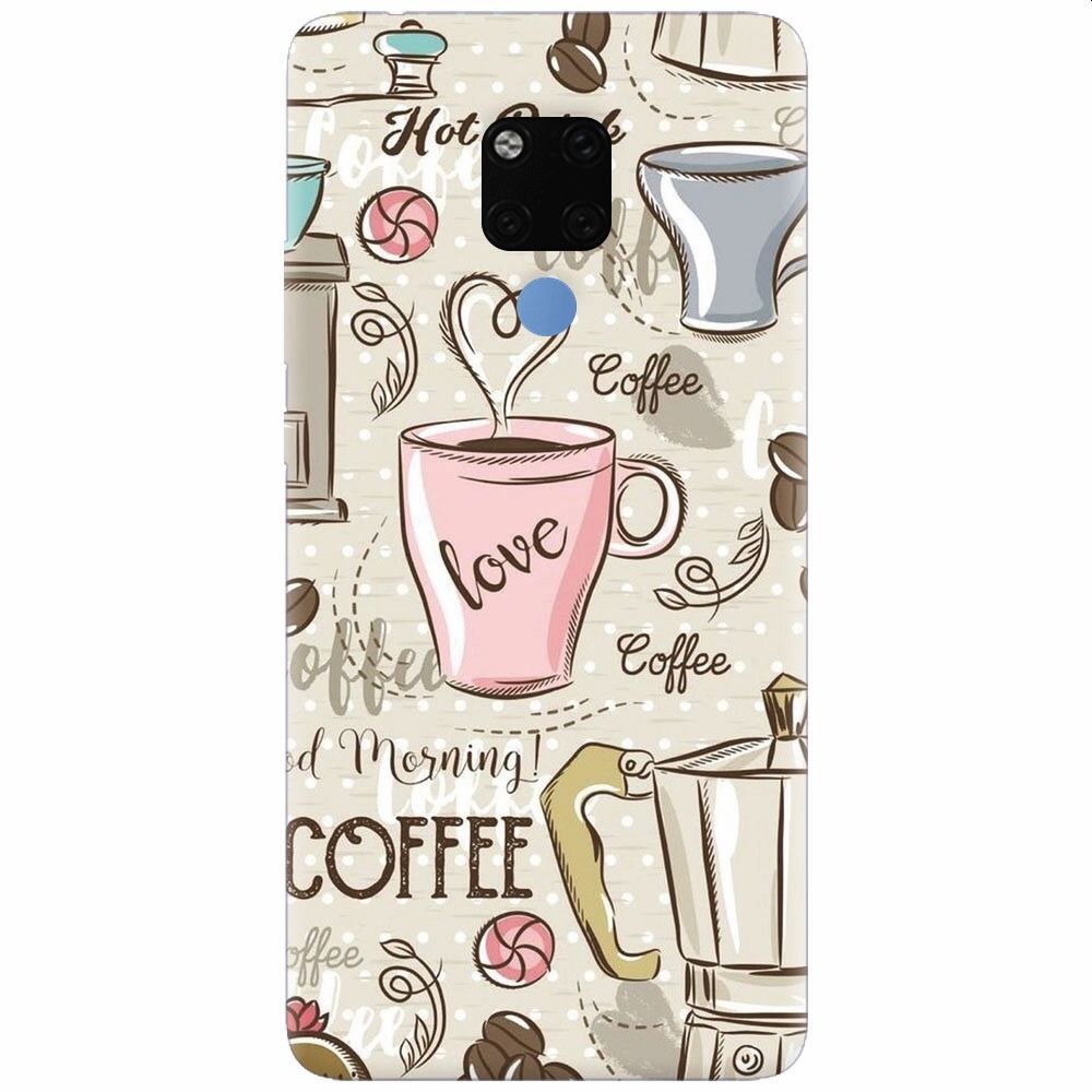 Husa silicon pentru Huawei Mate 20X, Coffe And Donuts