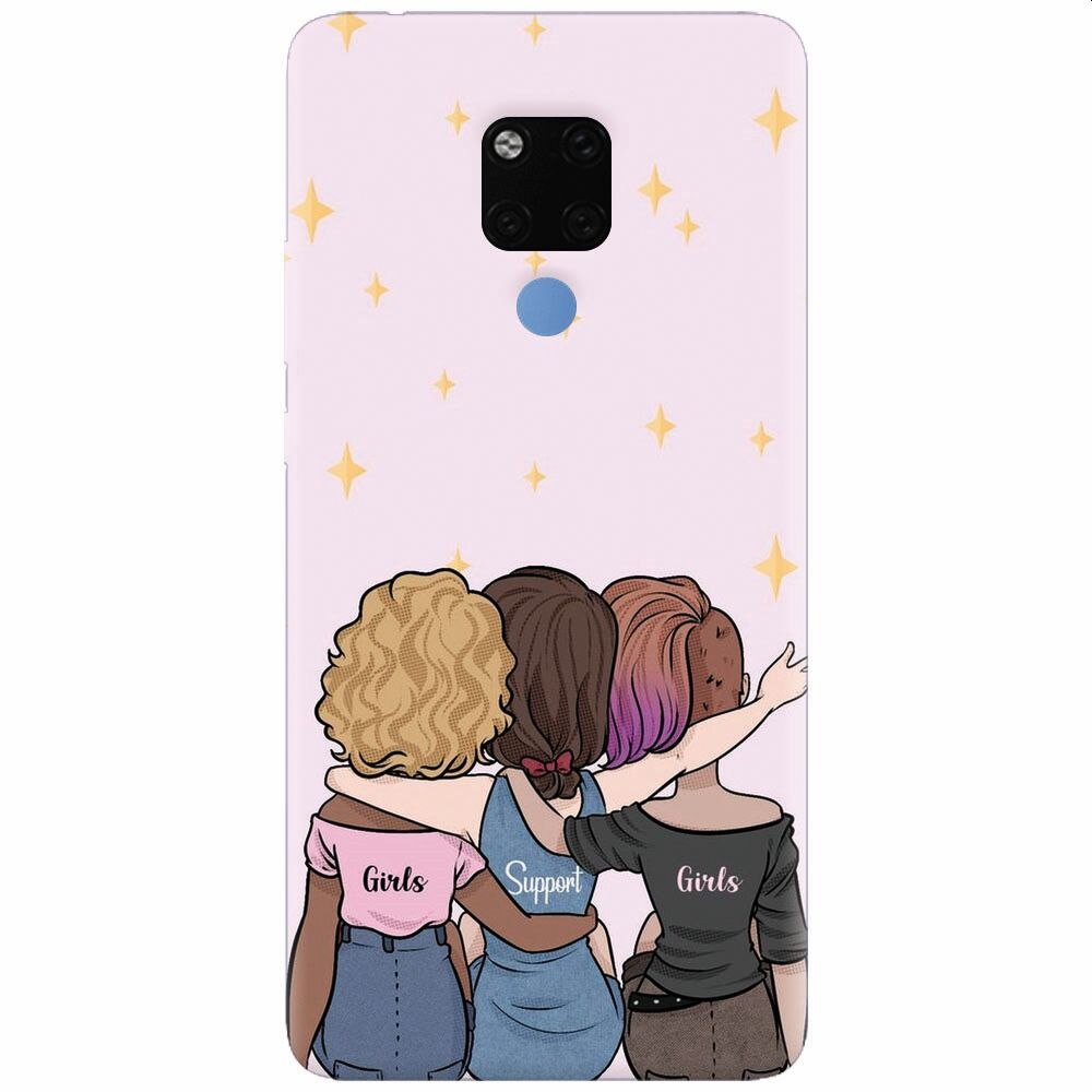 Husa silicon pentru Huawei Mate 20X, Girls Support Girls