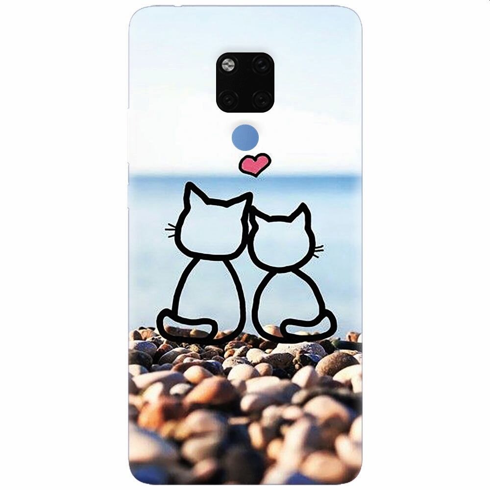 Husa silicon pentru Huawei Mate 20X, In Love Cats