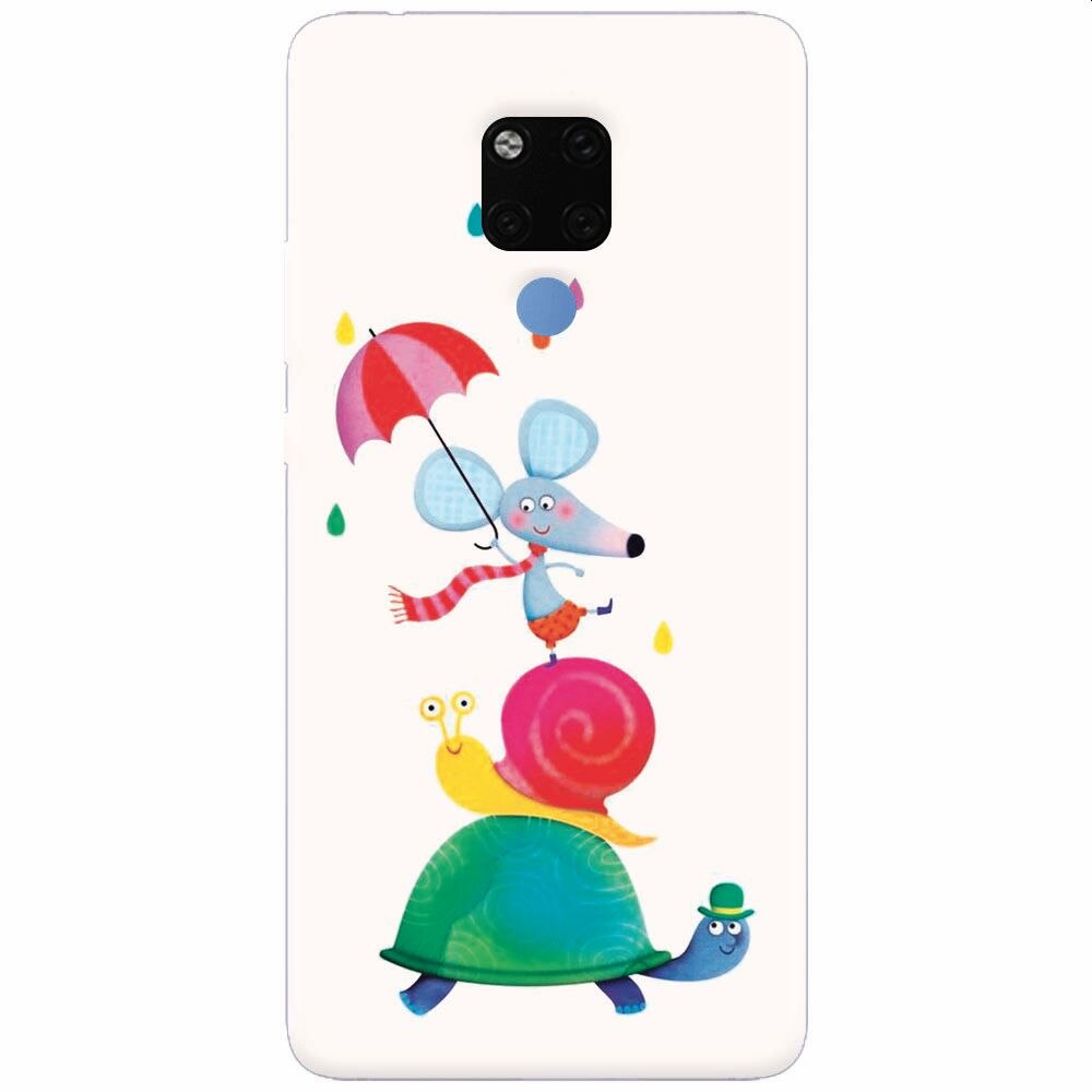 Husa silicon pentru Huawei Mate 20X, Happy Animals