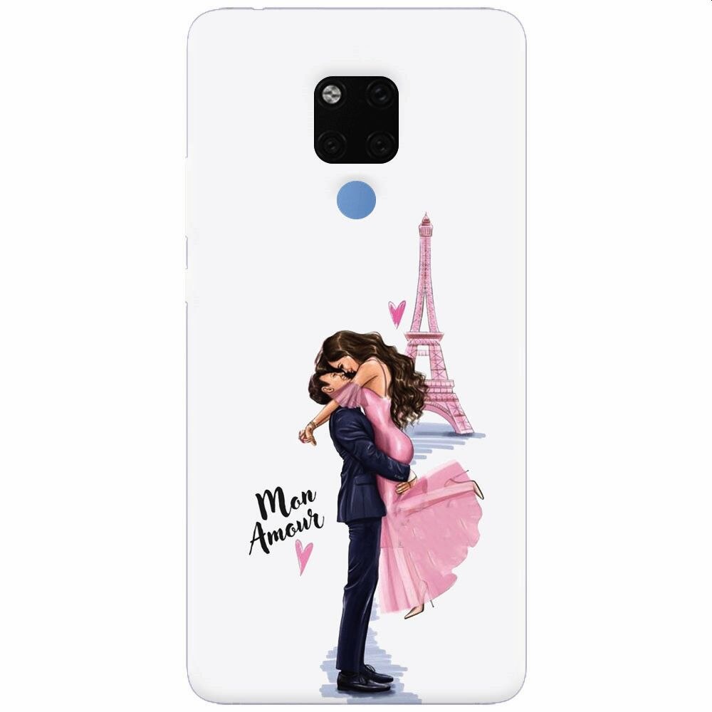 Husa silicon pentru Huawei Mate 20X, Paris Love Mon Amour