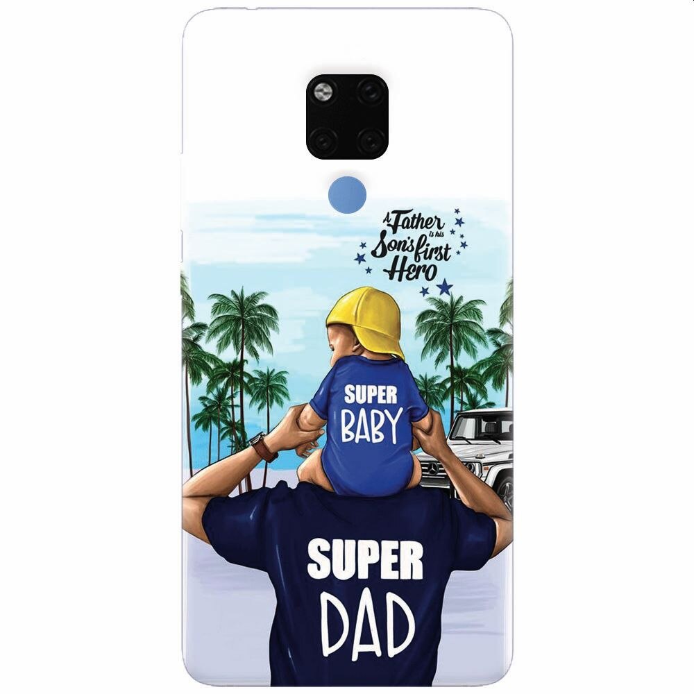 Husa silicon pentru Huawei Mate 20X, Super Dad