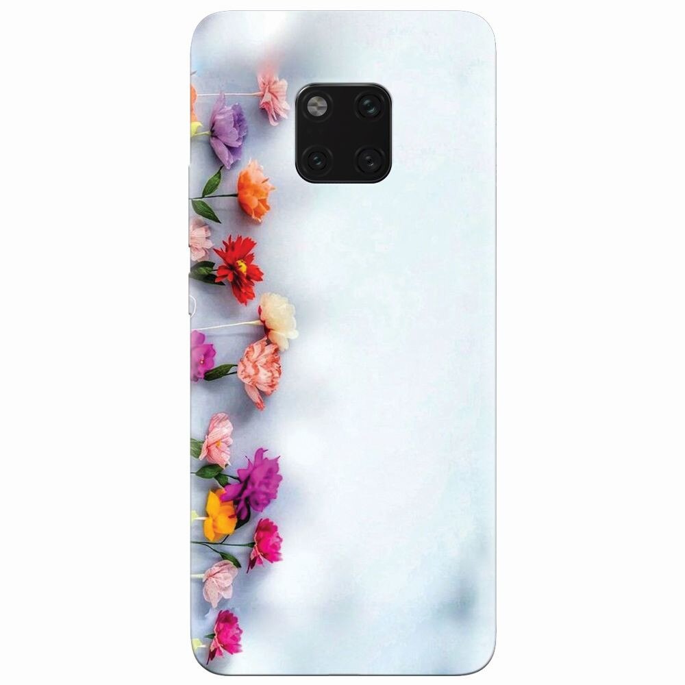 Husa silicon pentru Huawei Mate 20 Pro, Flowers