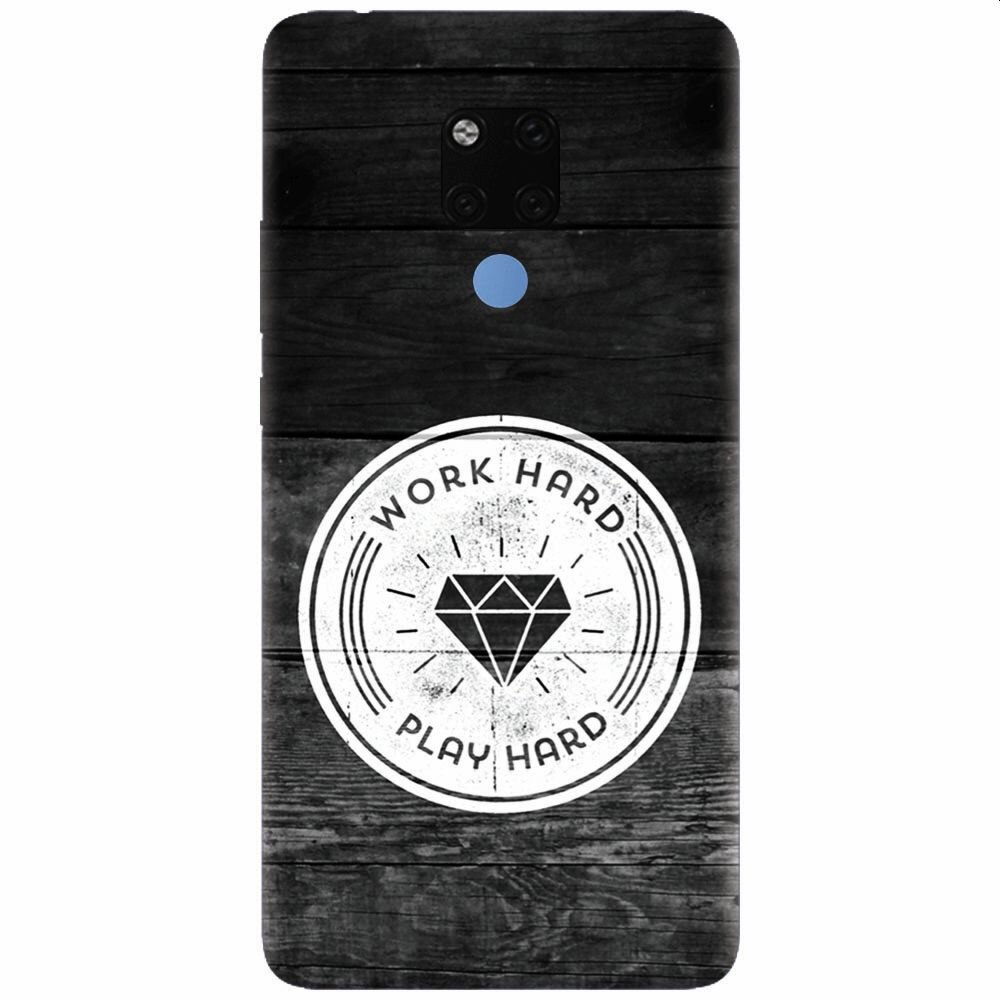 Husa silicon pentru Huawei Mate 20X, Work Hard Play Hard