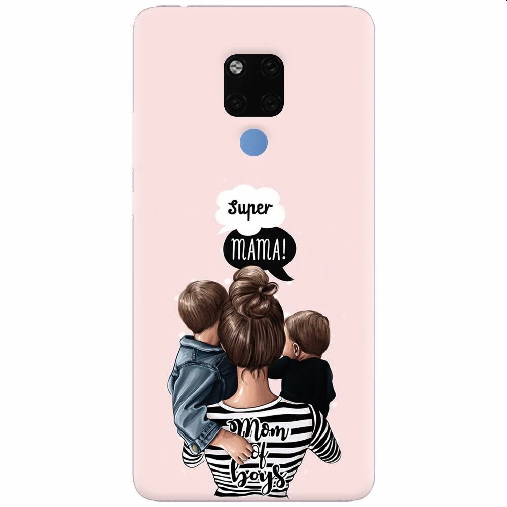 Husa silicon pentru Huawei Mate 20X, Mom Of Boys