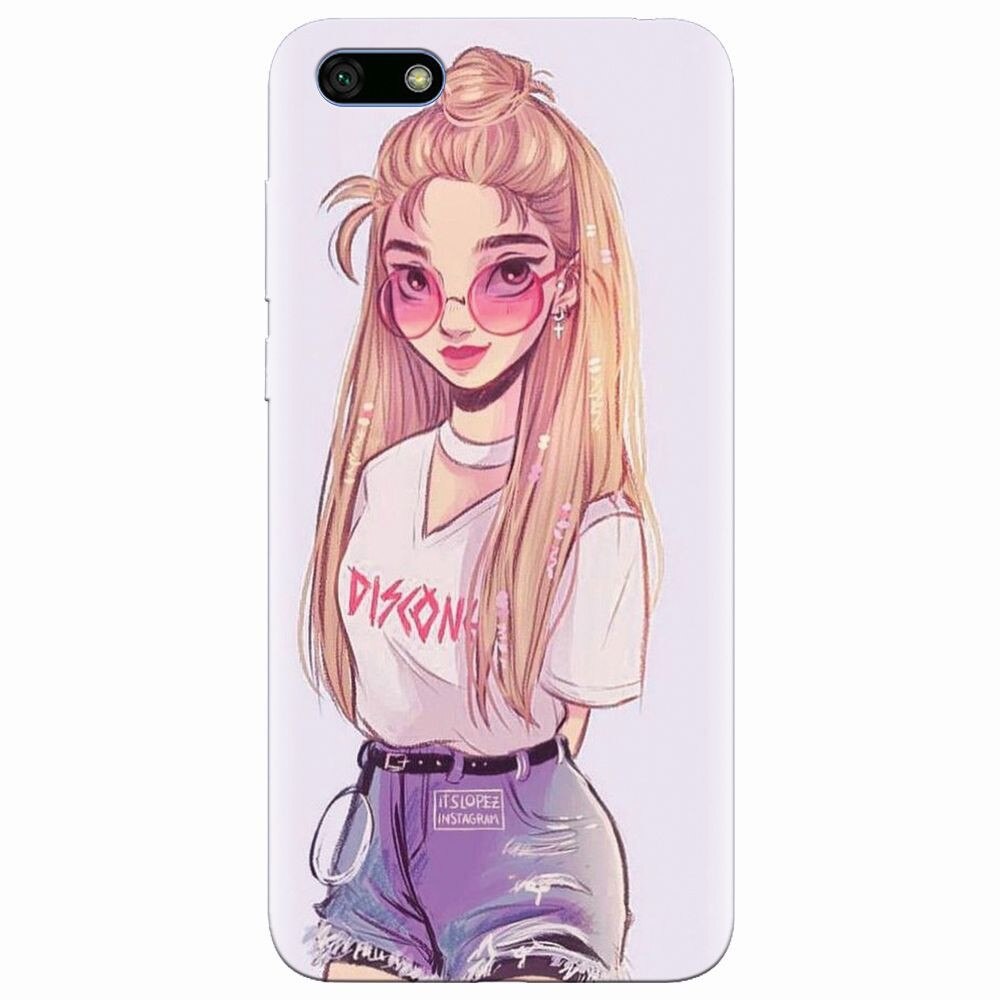 Husa silicon pentru Huawei Y5 2018, Girl Look