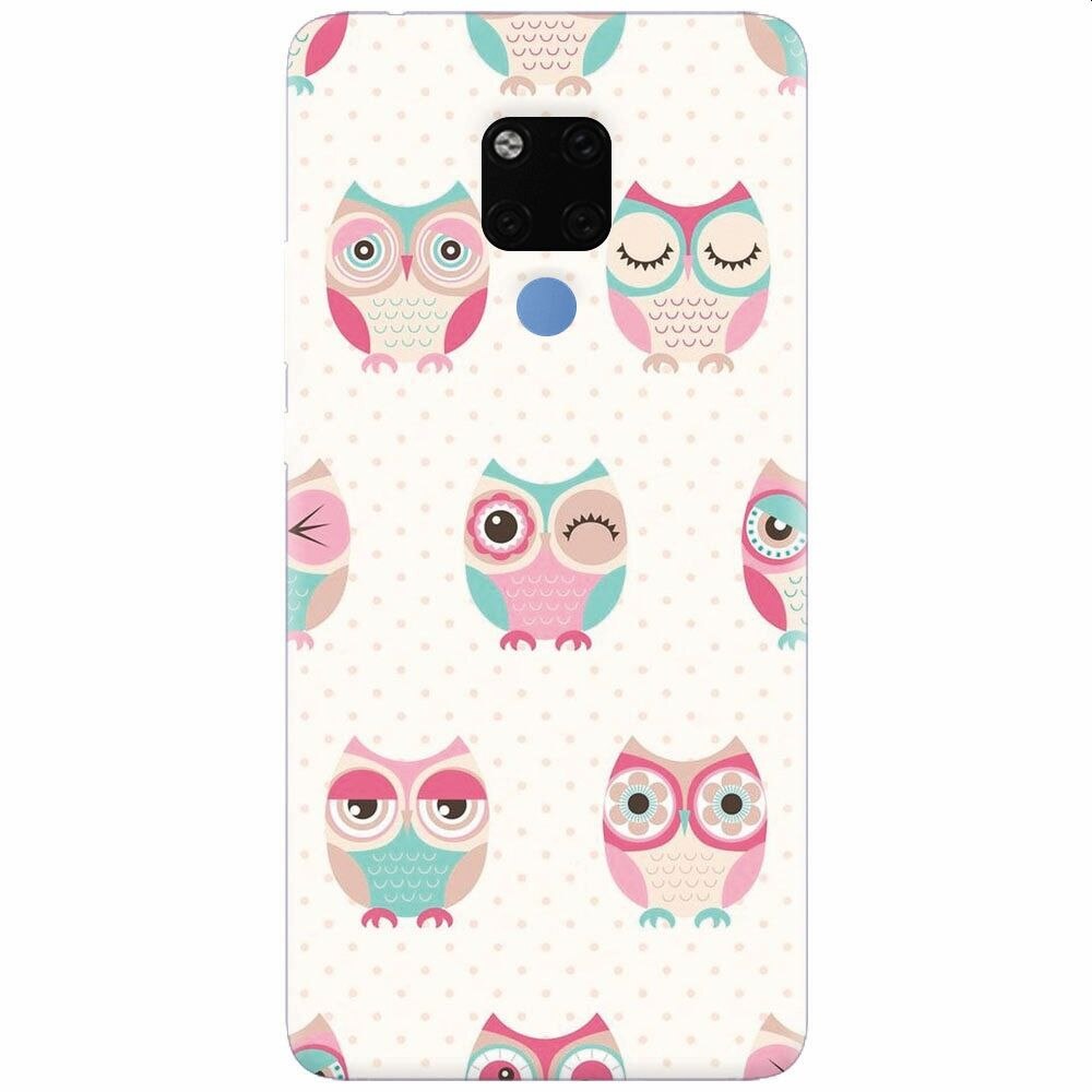Husa silicon pentru Huawei Mate 20X, Owl Pattern