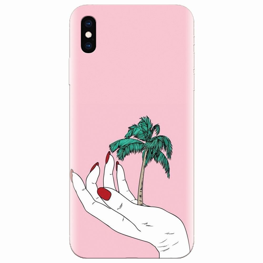 Husa silicon pentru Apple Iphone XS, Palm Tree