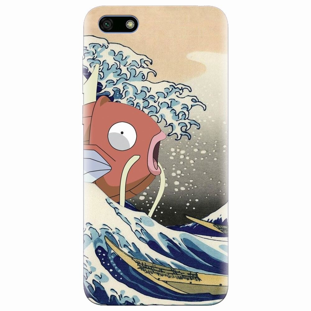 Husa silicon pentru Huawei Y5 2018, Great Wave Fish