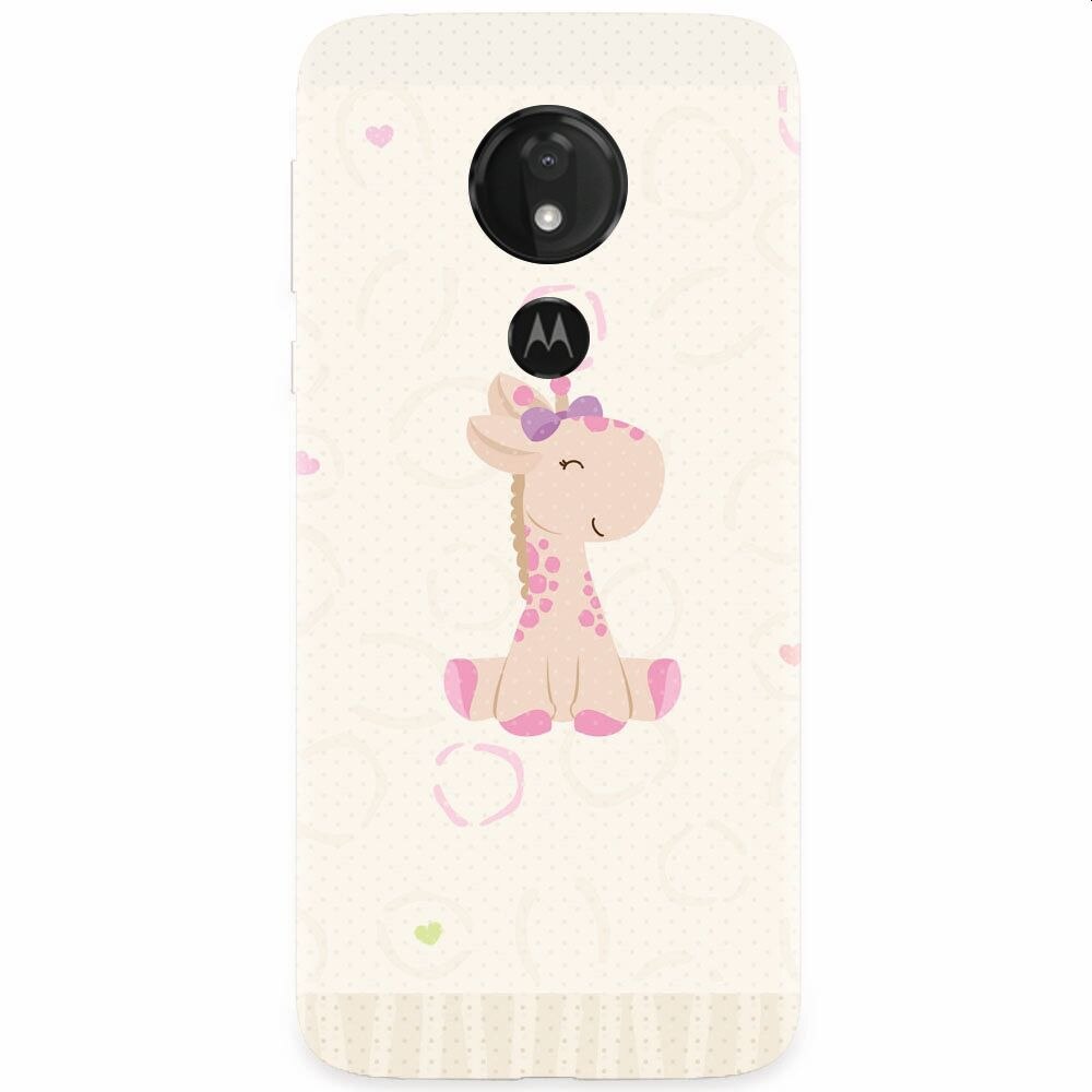 Husa silicon pentru Motorola Moto G7, Giraffe Cute