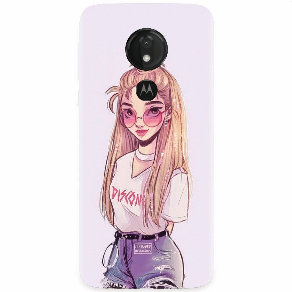 Husa silicon pentru Motorola Moto G7 Power, Girl Look