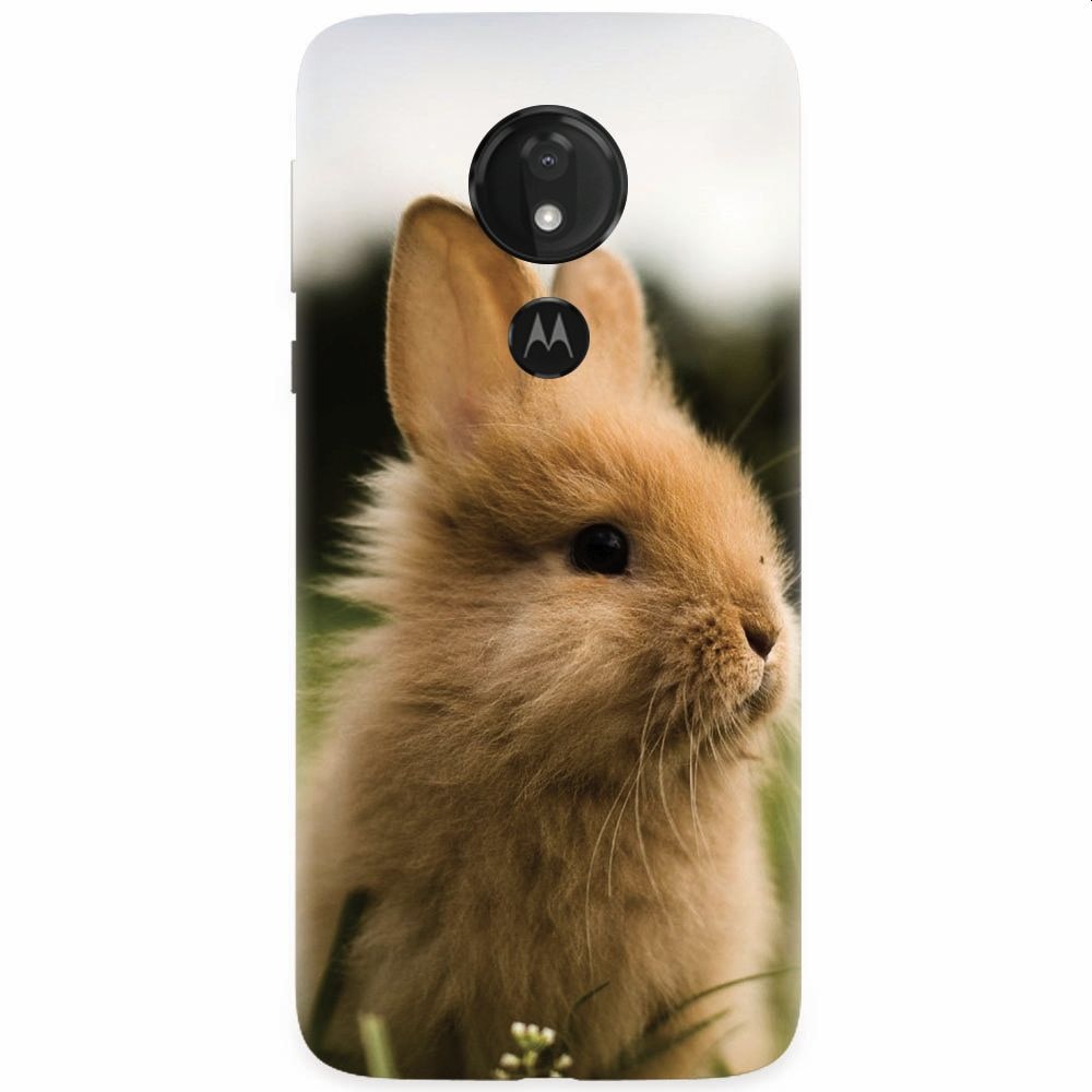 Husa silicon pentru Motorola Moto G7 Power, Cute Rabbit In Grass