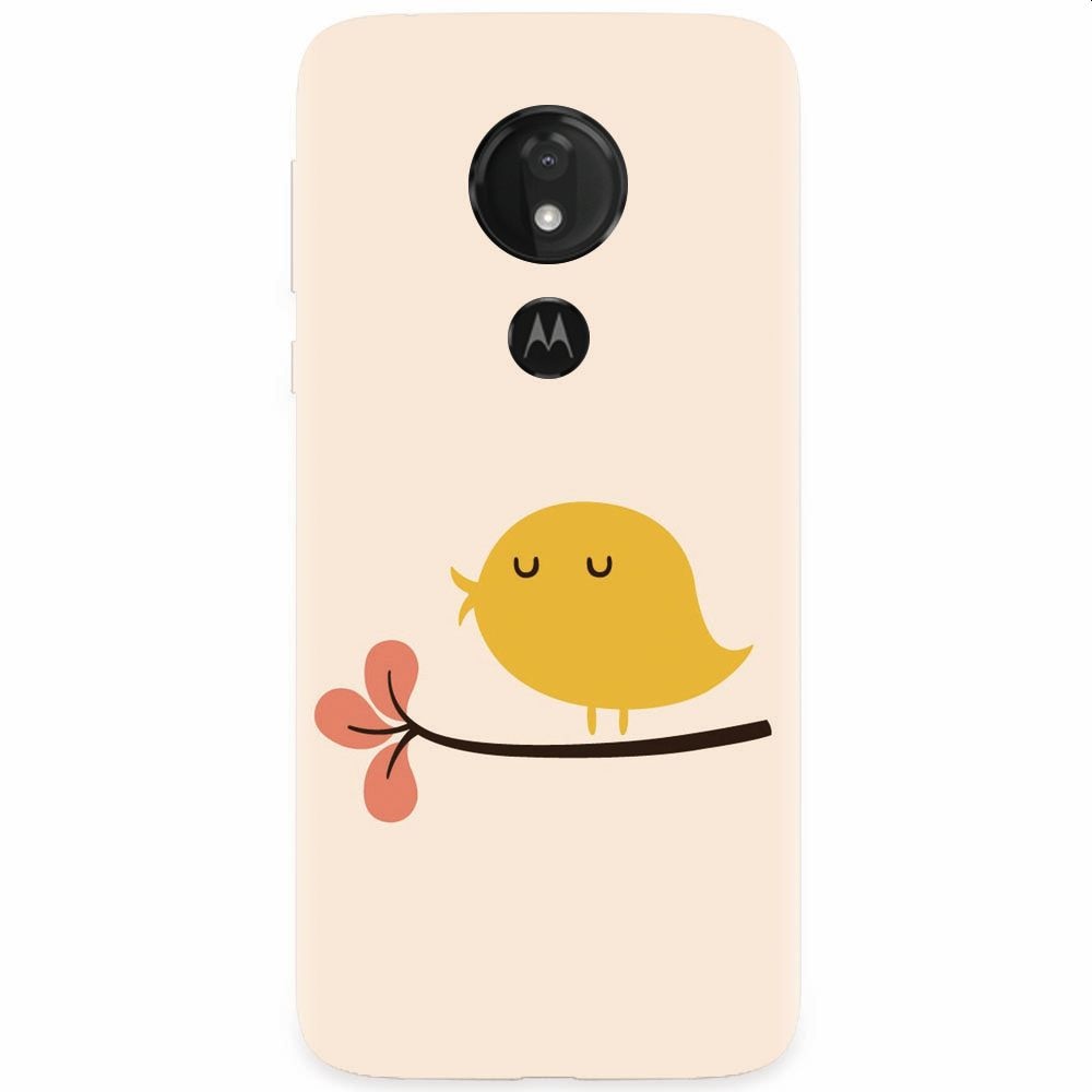 Husa silicon pentru Motorola Moto G7 Power, Flat Minimal Cute Bird Illustration