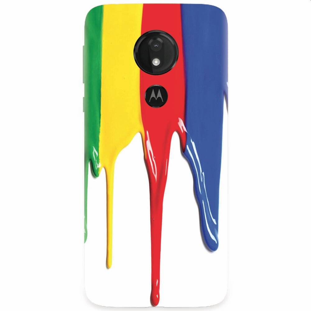 Husa silicon pentru Motorola Moto G7 Power, Dripping Colorful Paint