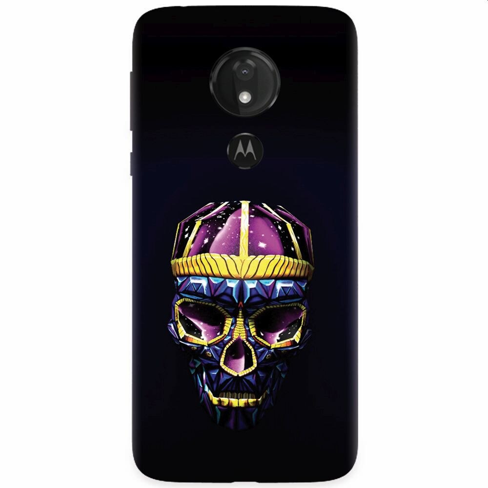 Husa silicon pentru Motorola Moto G7 Power, Colorfull Skull