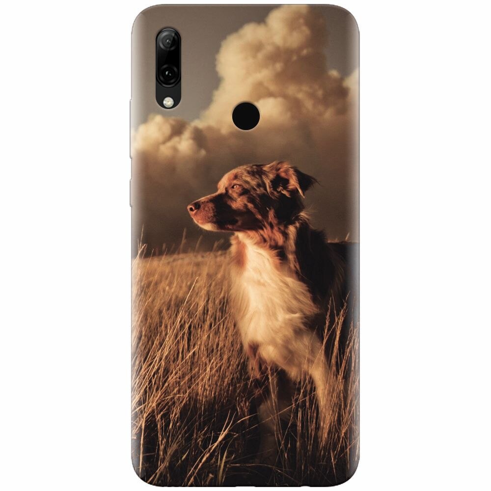 Husa silicon pentru Huawei P Smart Z, Alone Dog Animal In Grass
