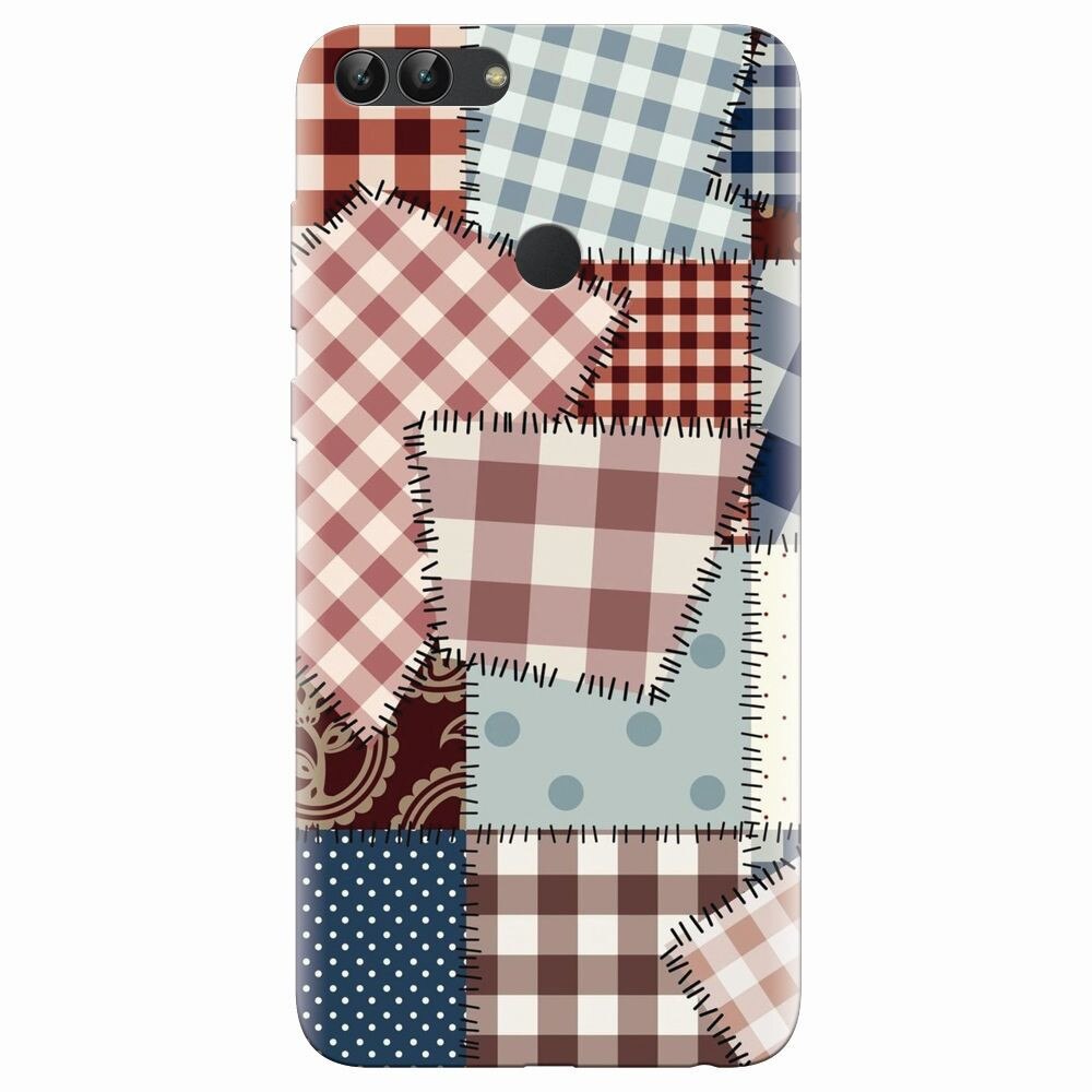 Husa silicon pentru Huawei P Smart, Patchwork Vector