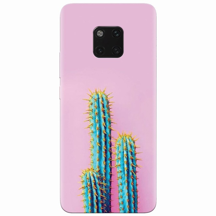 Husa din silicon compatibila cu Huawei Mate 20 Pro, Cactus