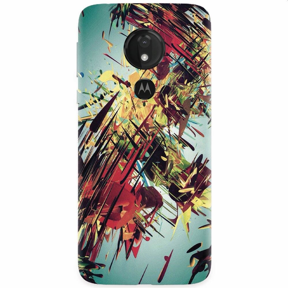 Husa silicon pentru Motorola Moto G7 Power, Complex Abstract Colorful 3D Drawing