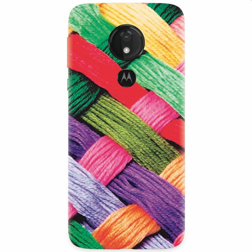 Husa silicon pentru Motorola Moto G7, Colorful Woolen Art
