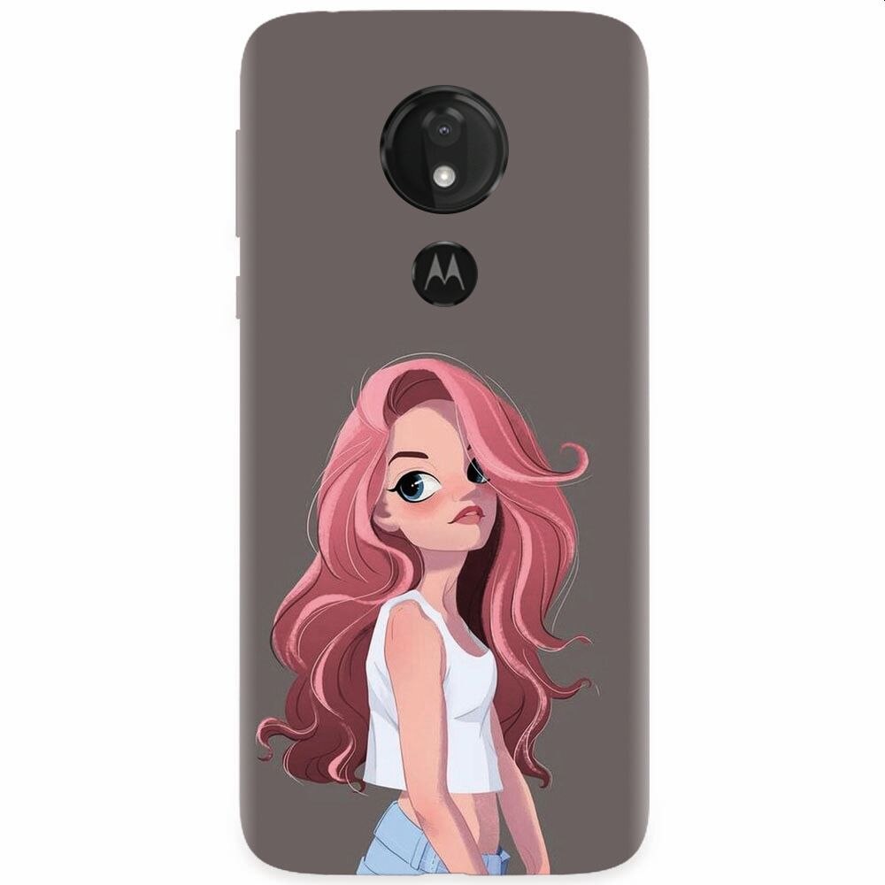 Husa silicon pentru Motorola Moto G7, Cute Girl