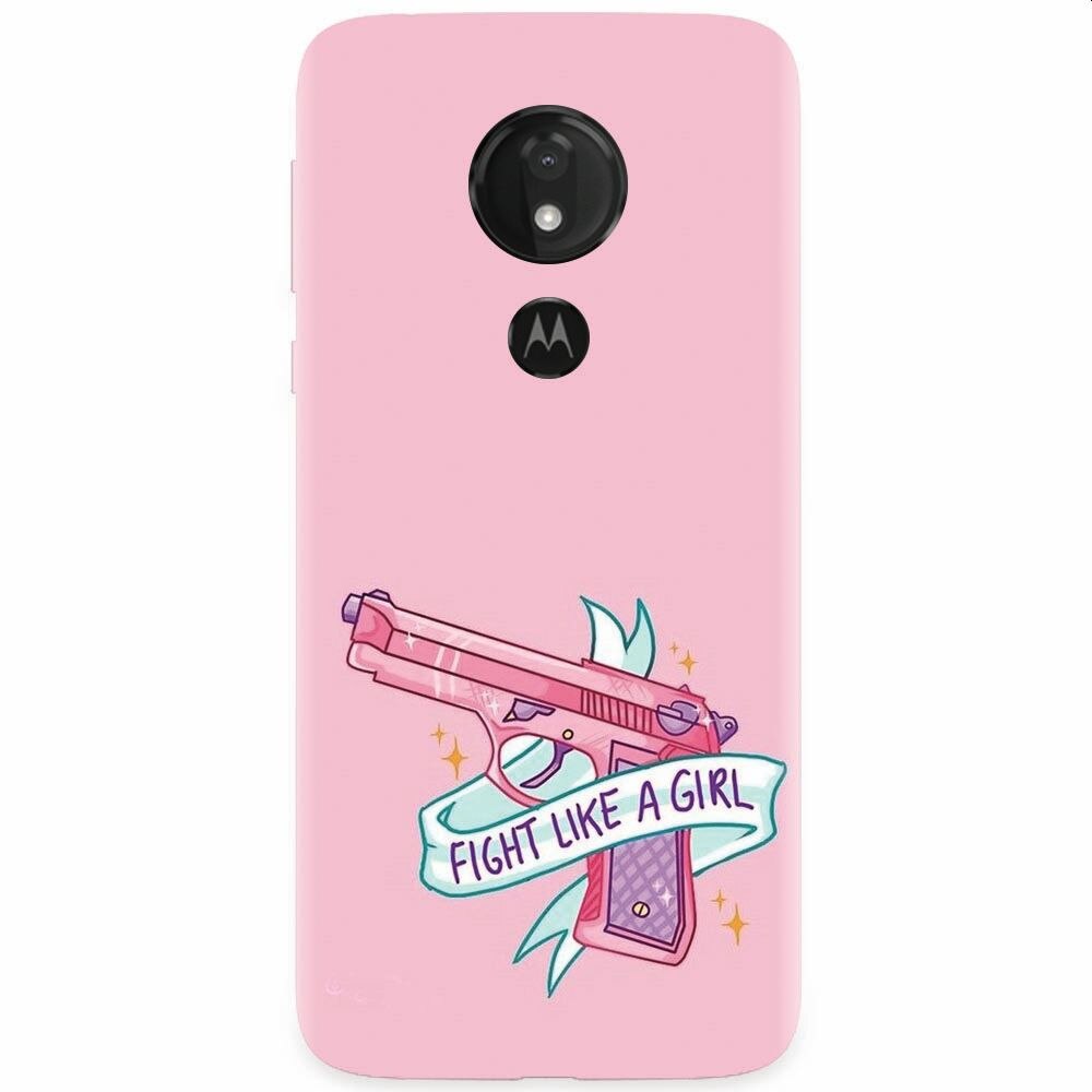 Husa silicon pentru Motorola Moto G7 Power, Fight Like A Girl