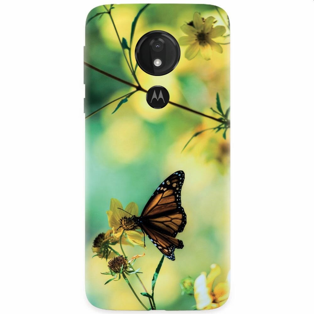Husa silicon pentru Motorola Moto G7 Power, Butterfly