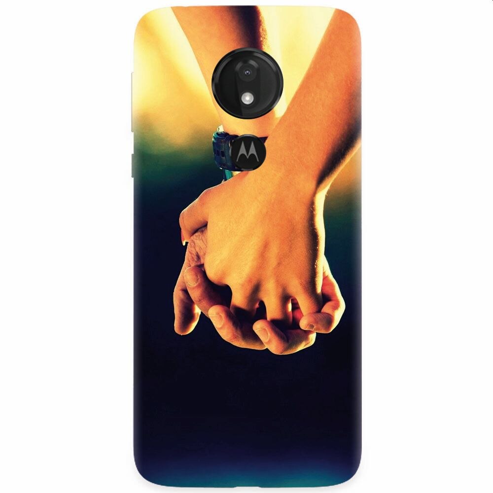 Husa silicon pentru Motorola Moto G7, Couple Holding Hands