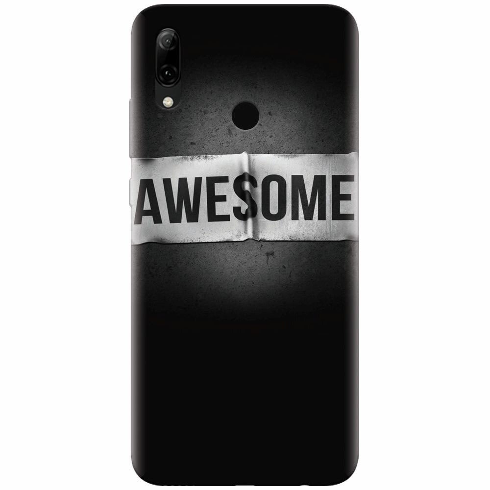 Husa silicon pentru Huawei P Smart Z, Awesome Label Dark