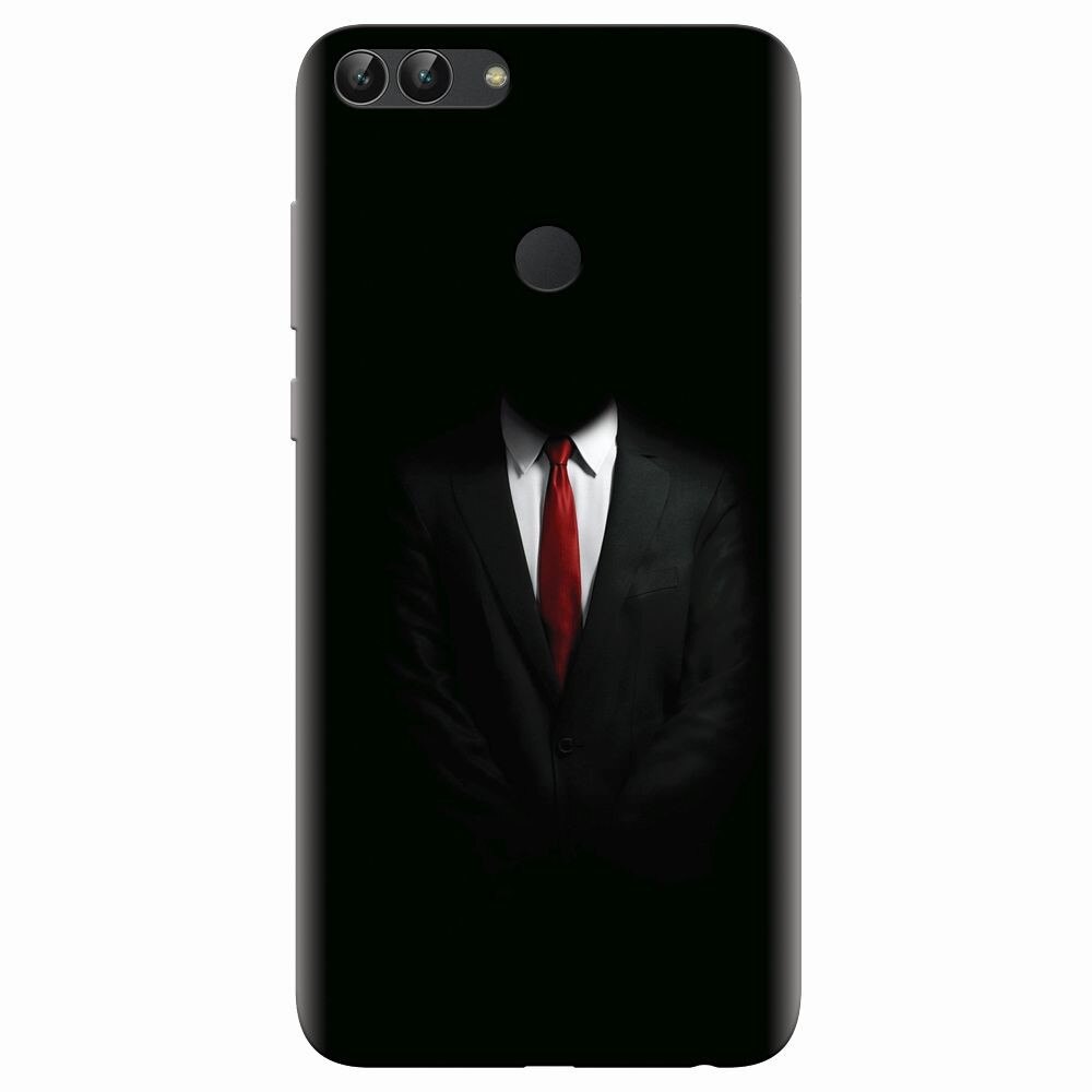 Husa silicon pentru Huawei P Smart, Mystery Man In Suit