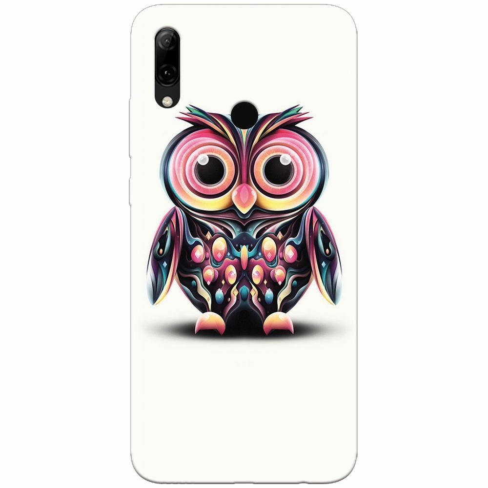 Husa silicon pentru Huawei P Smart Z, Colorful Owl Illustration
