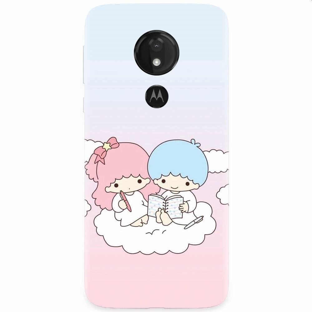 Husa silicon pentru Motorola Moto G7, Little Twins On Cloud