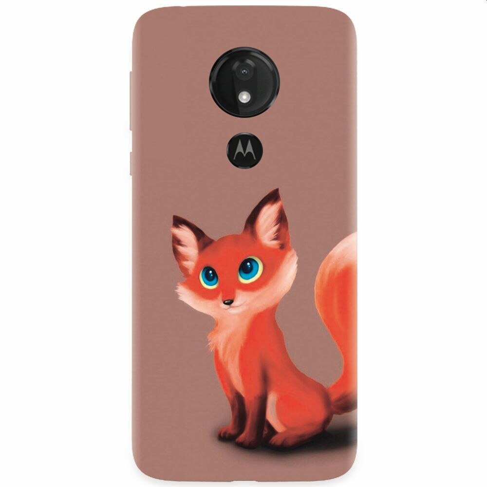 Husa silicon pentru Motorola Moto G7 Power, Fox Cartoon Animal And