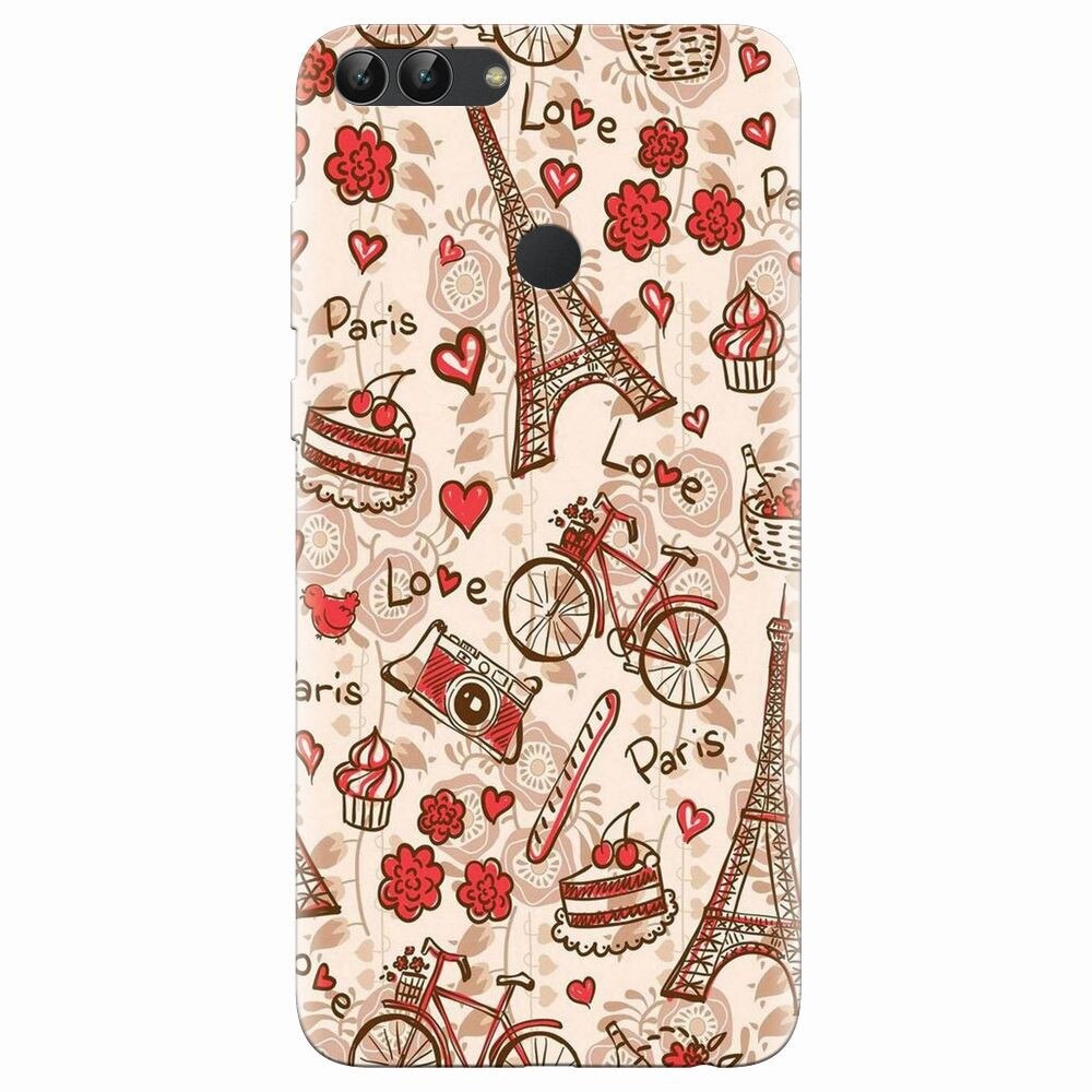 Husa silicon pentru Huawei P Smart, Paris Love