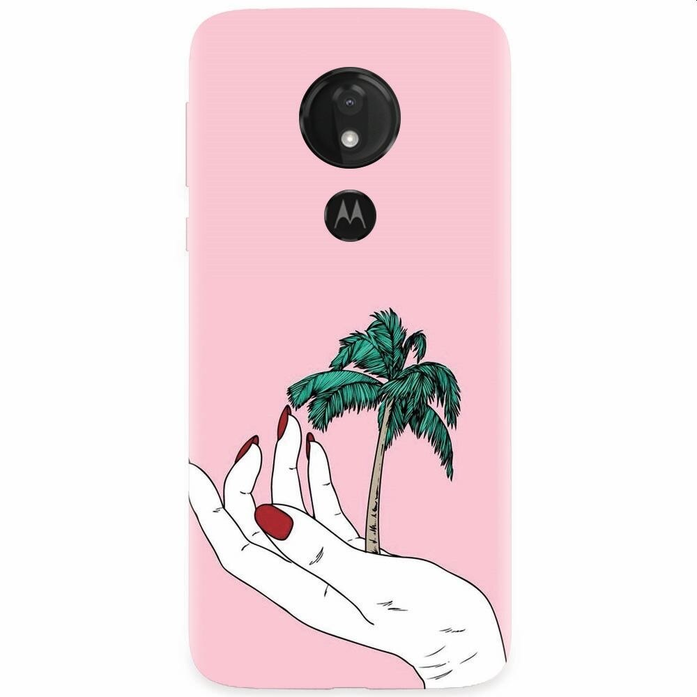 Husa silicon pentru Motorola Moto G7 Power, Palm Tree