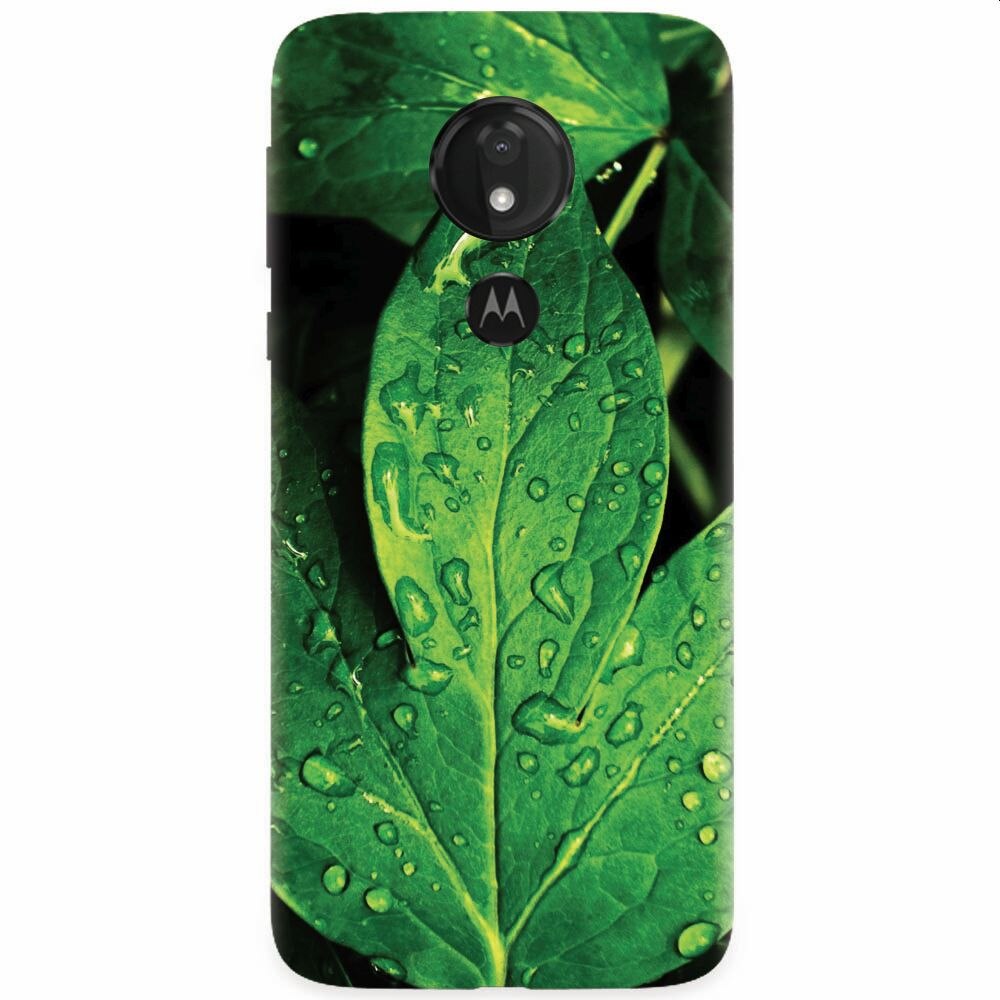 Husa silicon pentru Motorola Moto G7 Power, Leaves And Dew