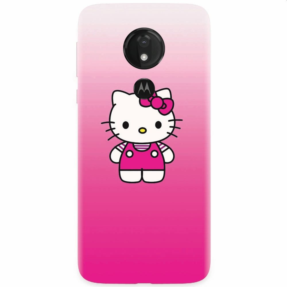 Husa silicon pentru Motorola Moto G7 Power, Cute Pink Catty