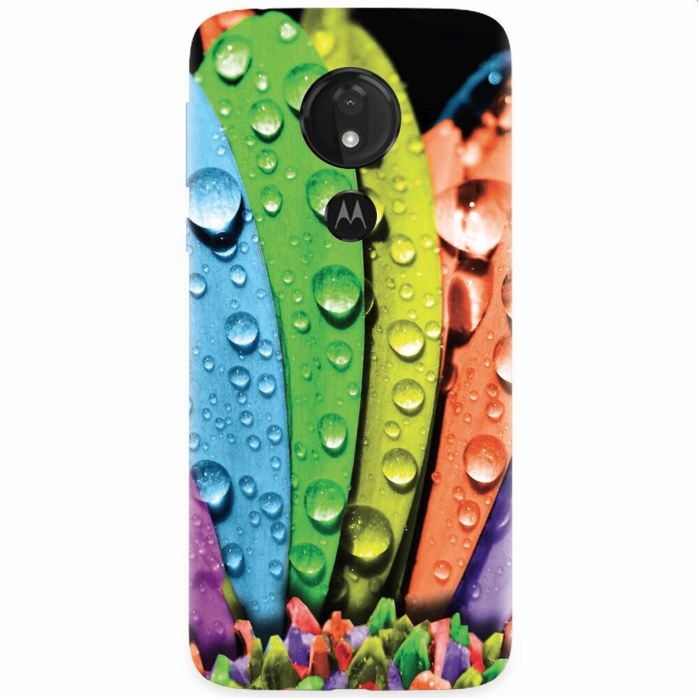 Husa silicon pentru Motorola Moto G7, Colorful Daisy Petals